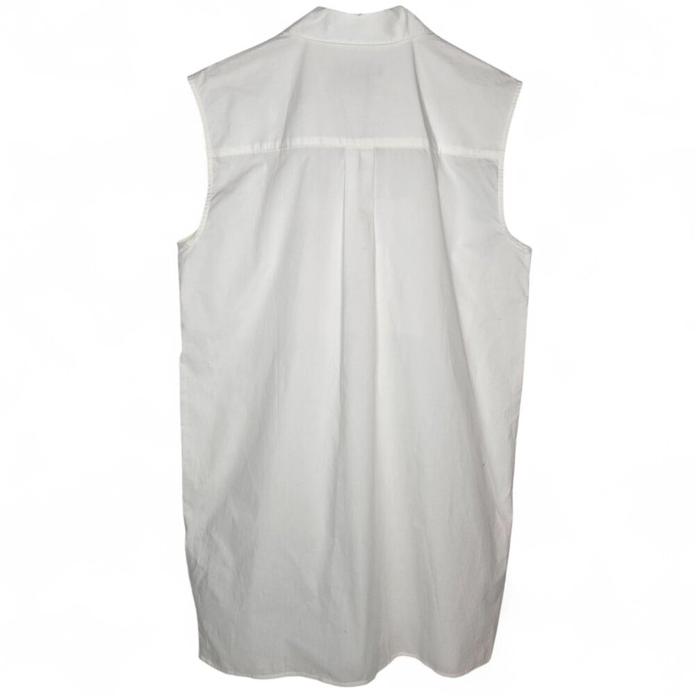 Banana Republic Factory White Sleeveless Button-Down Tunic Shirt Dress - Picture 3 of 9
